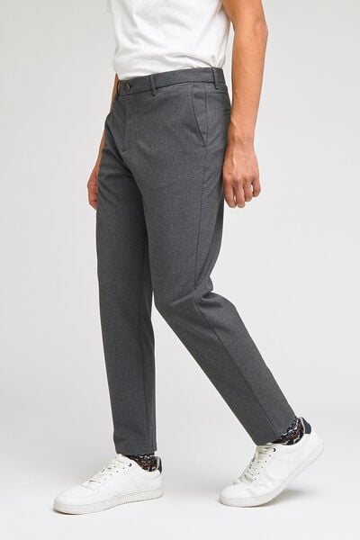 Pantalon chino slim aspect flanelle