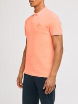 Polo manches courtes fluo patch poitrine