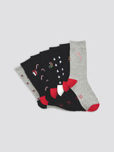 Coffret cadeau de 7 chaussettes Noël
