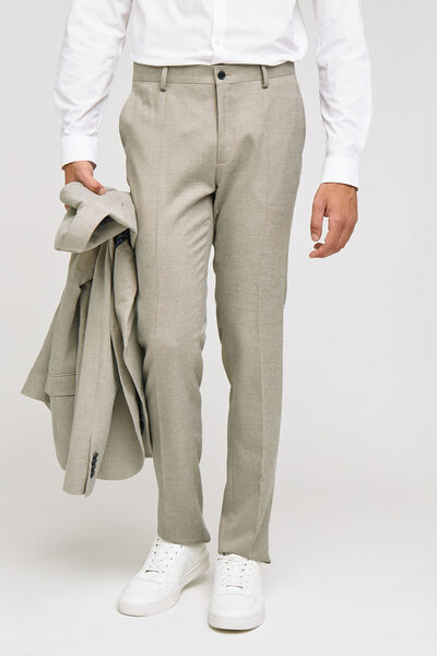 Pantalon de costume slim avec lin