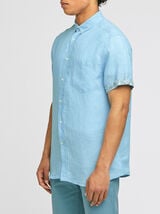 Chemise regular manches courtes lin