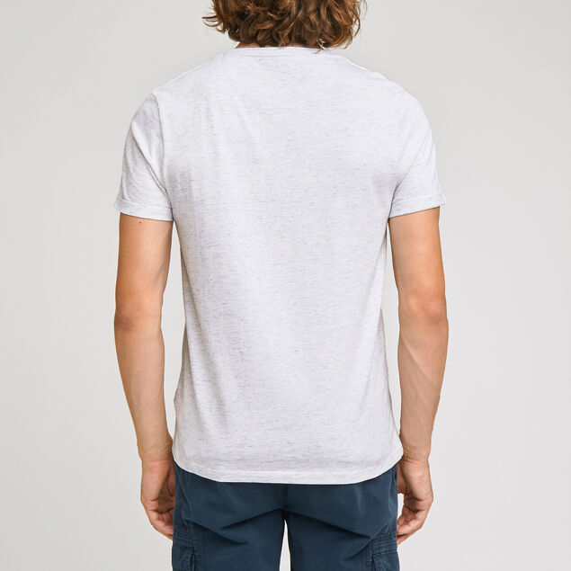 Tee-shirt avec broderie et poche contrastée