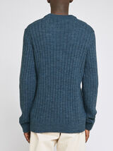 Pull col rond en laine