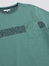 Tee-shirt colorblock imprimé