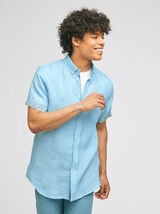 Chemise regular manches courtes lin