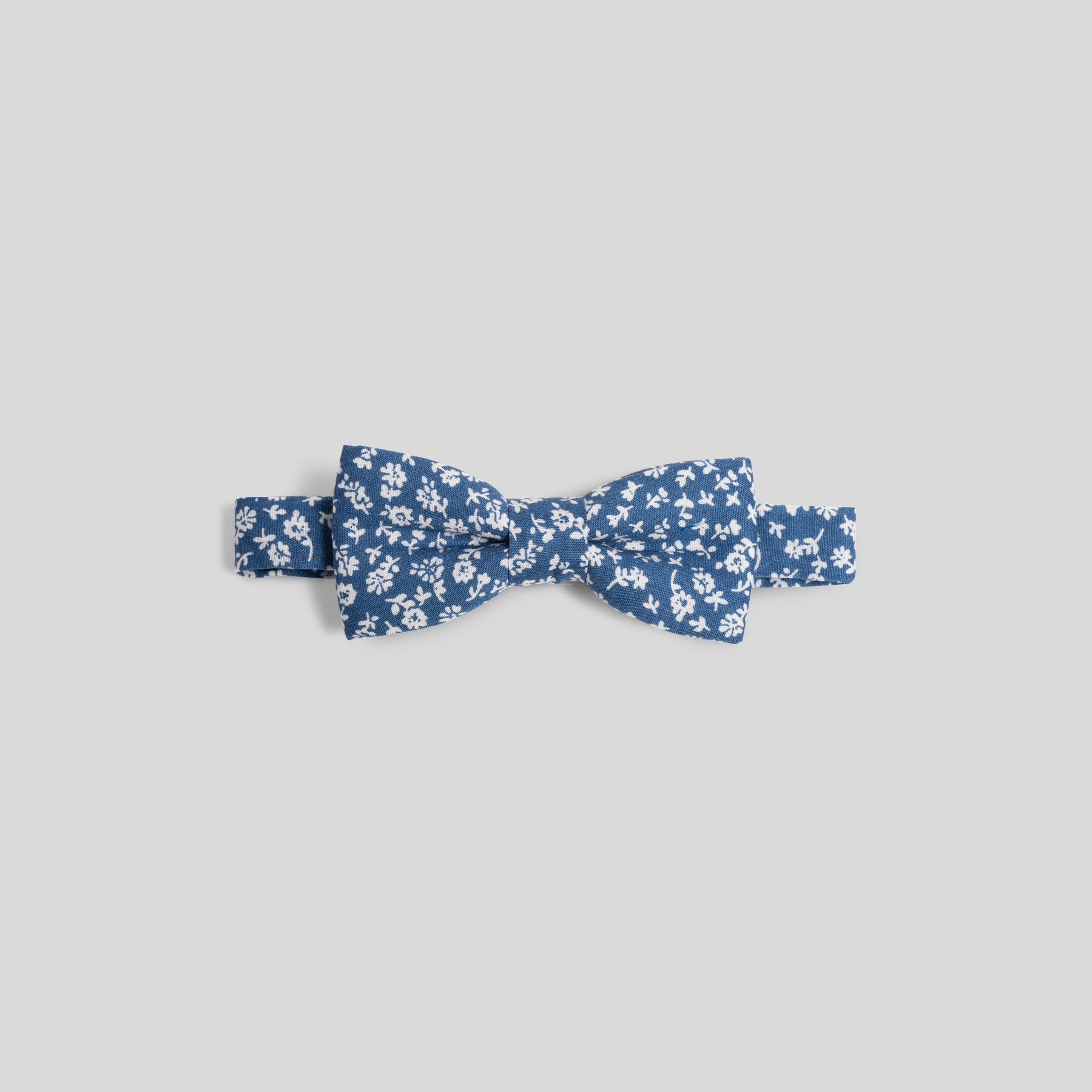 Noeud Papillon en coton imprimé fleuri Bleu Homme